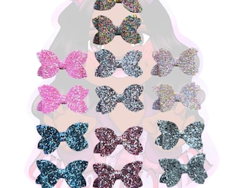 Chunky faux leather glitter pigtails