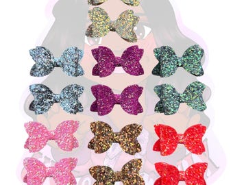 Faux leather glitter pigtails