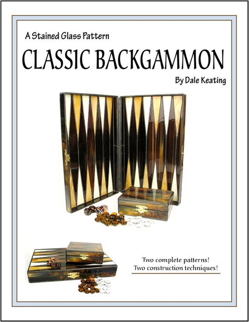 Stained Glass PDF E-pattern Tutorial, Classic Backgammon, Digital ...