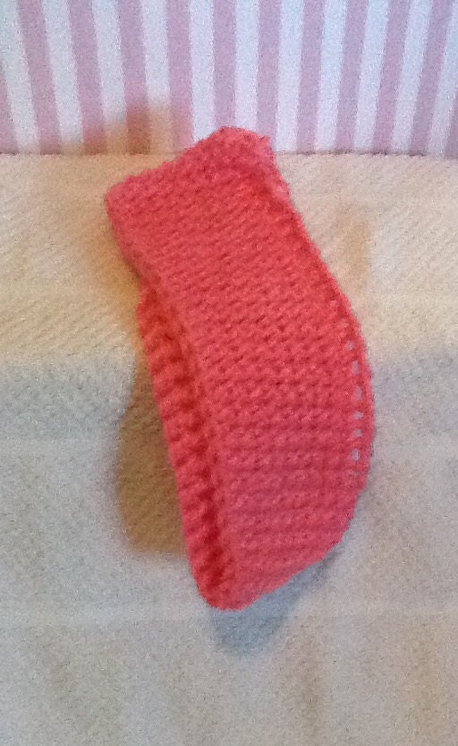 Handmade Kid/baby Crochet Headband ear Warmer. Perfect Pink PLAIN 71/2