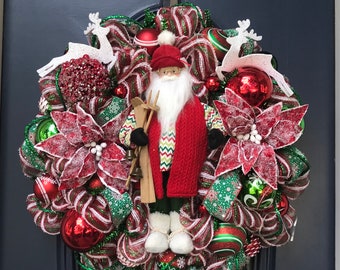 Christmas Wreath, Santa Wreath, Santa, Winter Wreath