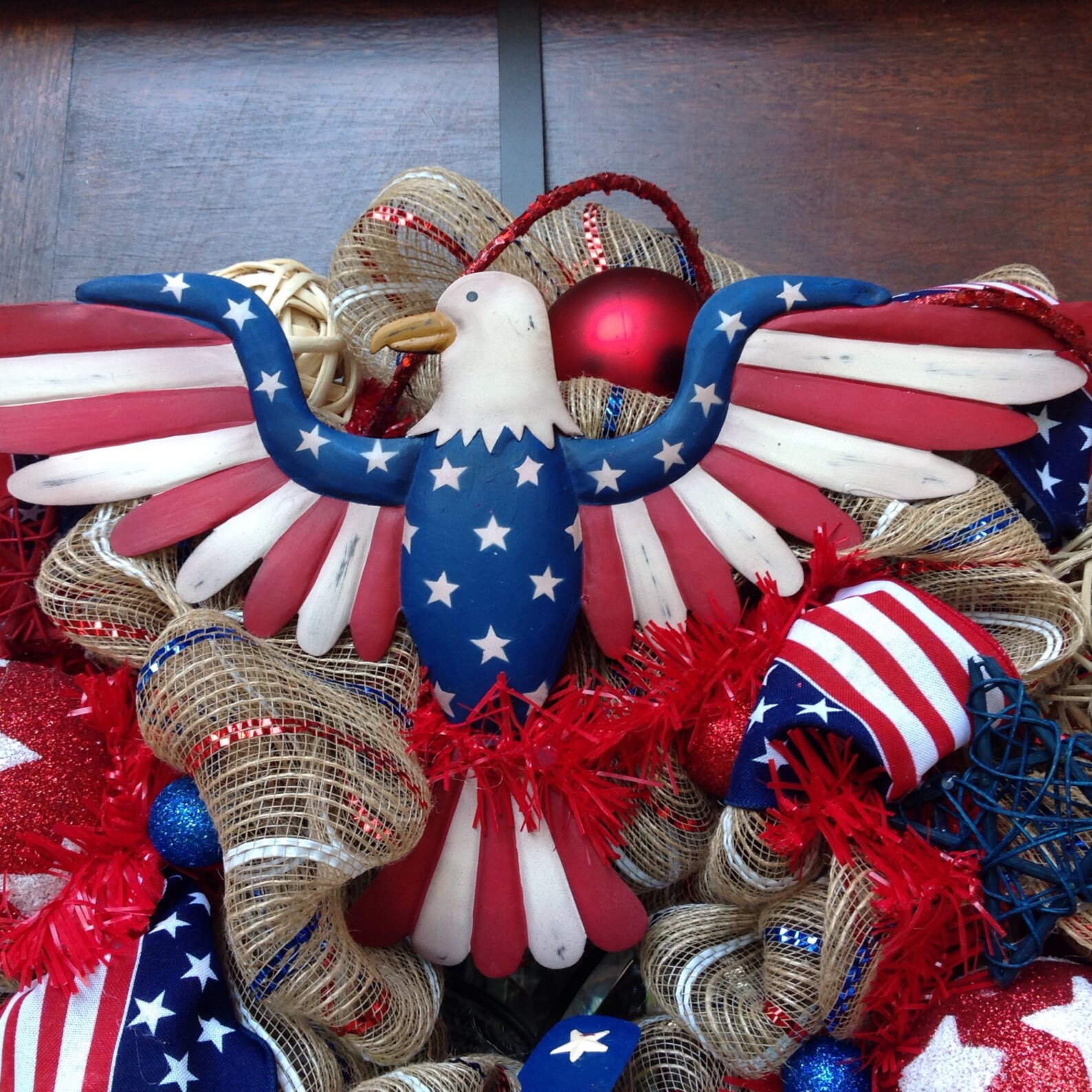 American Eagle Khaki Wreath Etsy