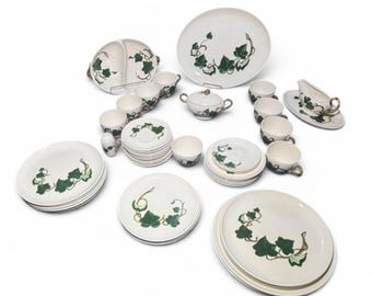 Vintage Metlox California Ivy porslinsset massiv service Poppytrail Kina