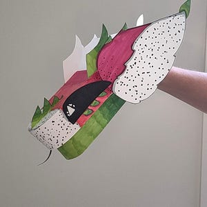 Pitaya the Round Base Dragonfruit Dragon Puppet (PLEASE READ DESCRIPTION!!)