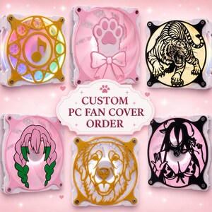 Custom PC Fan Cover | Personalized Computer Fan Grill | 120mm 140mm 240mm | Gaming Setup Accessories