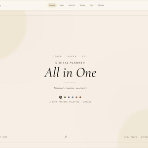 All-in-One Digital Planner 2026 & Undated | Hyperlinked Browser Planner No App Needed | Daily Weekly Monthly Habit Budget Tracker