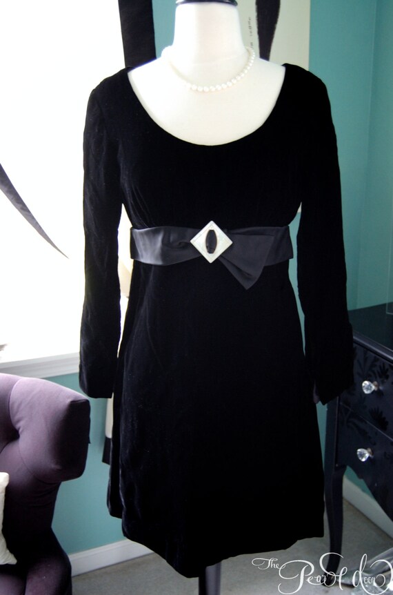 black velvet babydoll dress