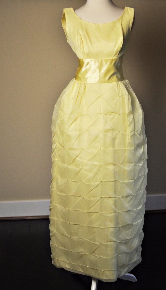 lemon yellow formal dress