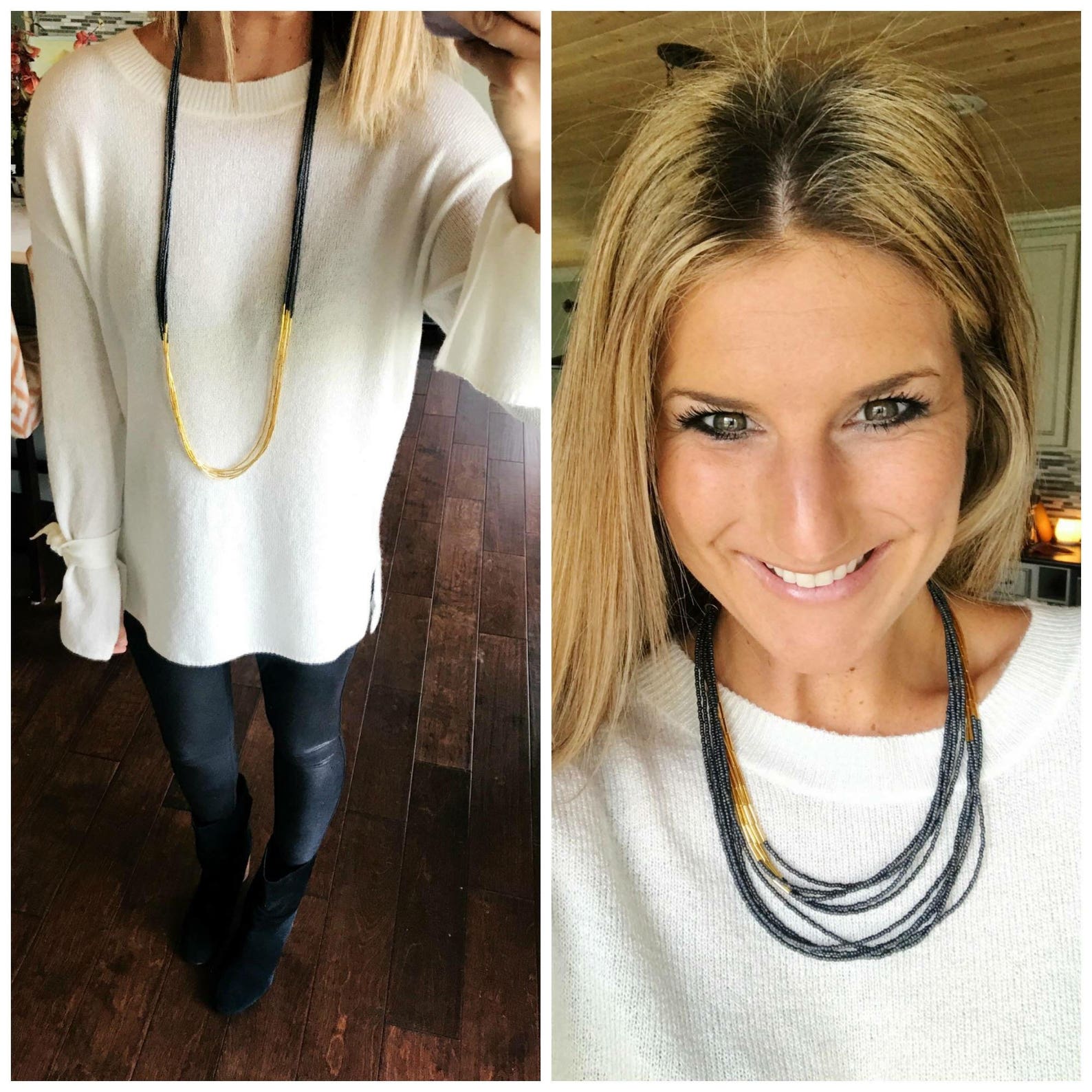 Seed Bead Necklace Seed Bead Jewelry Long Beaded Necklace Etsy