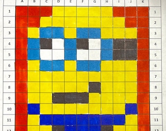 Minion Häkelmuster für eine quadratische Oma-Decke