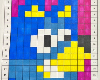 Heeler Welpen blau gehäkelte Oma Quadrat Decke Muster