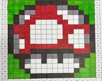 Mario Mushroom Crocheted Granny Square Blanket Pattern