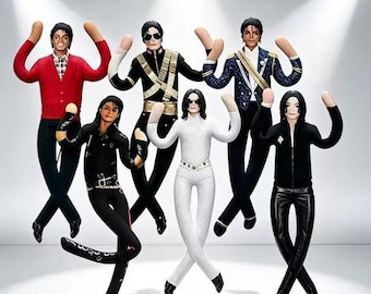 Michael Jackson Plush Doll, Poseable MJ Figure, Pop Star Collectible Toy, Music Legend Stuffed Doll, Cosplay Prop Gift
