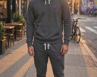 Bisexual Pride Fleece Sweatpants | Garment-Dyed Joggers with Bison Graphic