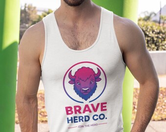 Bisexual Pride Bison Tank Top – Relaxed Fit Unisex Apparel