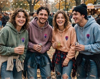 Bi Pride Bison Hoodie | LGBTQ+ Fleece Pullover (8 oz Cotton/Poly Blend)
