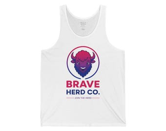 Bisexual Pride Bison Tank Top, Bi Flag Summer Apparel