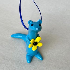 Flower Weasel Ornament