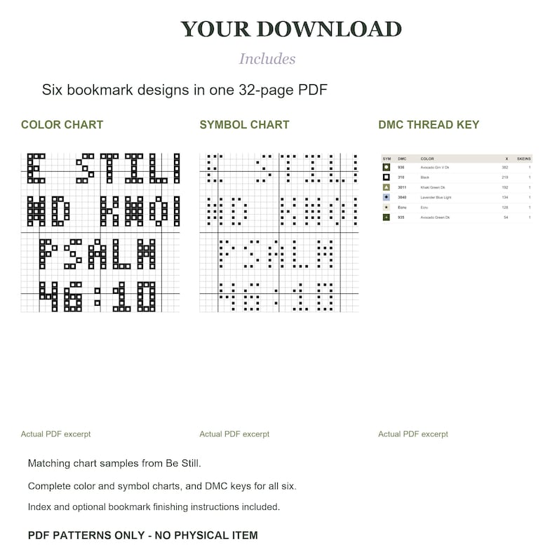 6 Bible Verse Bookmark Cross Stitch Patterns, PDF Bundle - Etsy