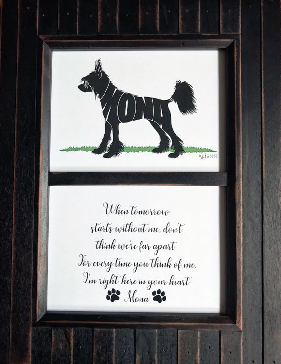 Dog Memorial Gift Wall Art When Tomorrow Starts Without Me -  Portugal
