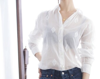 sheer cotton tops