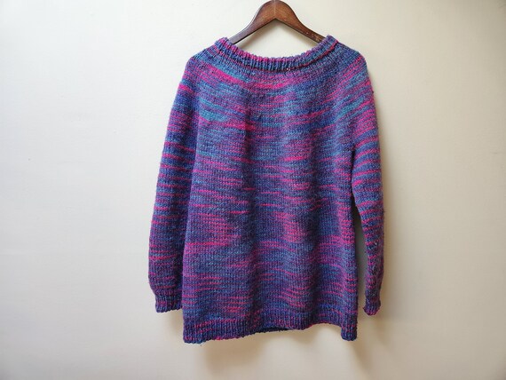Handmade purple knit sweater - image 2