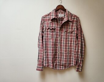 Levis plaid western shirt