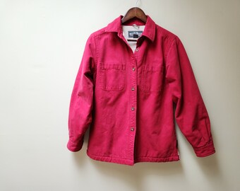 Woolrich red fleece jacket / S