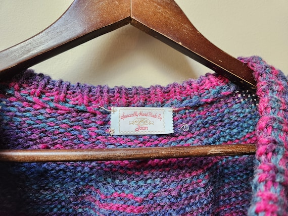 Handmade purple knit sweater - image 3