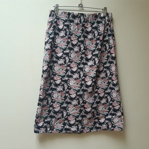 vintage handmade floral cotton skirt
