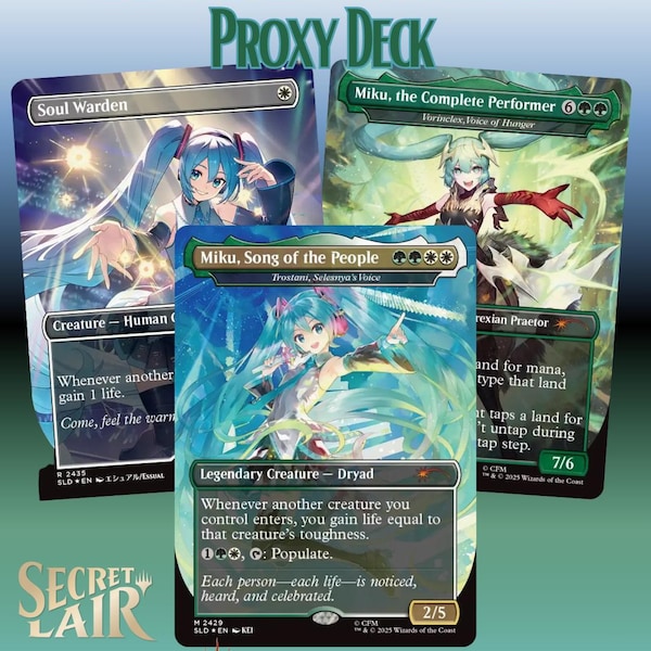 Hatsune Miku MTG Proxy Commander Deck