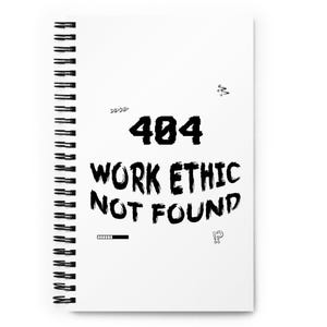 Funny Programmer Notebook, 404 Work Ethic Not Found, Coder Gift, Programmer Journal, Tech Gift