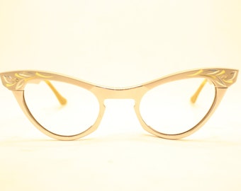 Cateye Glasses Silver B&L Vintage Eyewear Frames