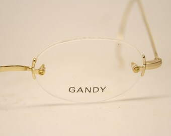 saddle bridge frames eyeglasses rimless oval tone retro gold items