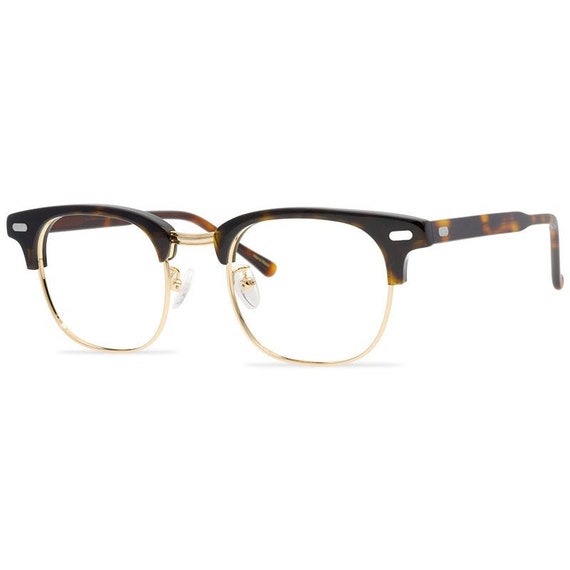 Gold Tortoise Browline Glasses Combination Vintage Style - Etsy Australia