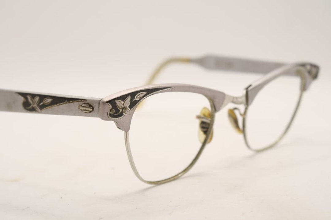 Gray Cat Eye Glasses Vintage 1/10 12k Artcraft Retro Glasses - Etsy