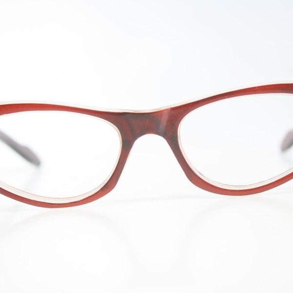 Vintage Wine Red Cat Eye Glasses vintage Eyewear Retro Glasses
