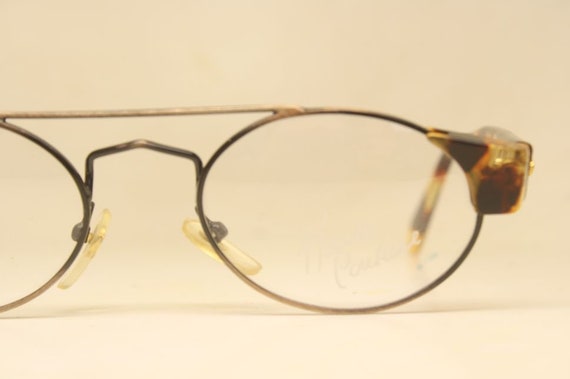 Vintage Eyeglass Frames Haute Couture Bronze 1980… - image 4