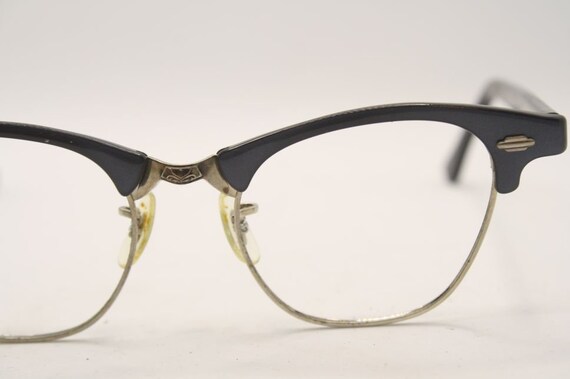 Gray Cat Eye Glasses Vintage Retro Glasses Catsey… - image 3