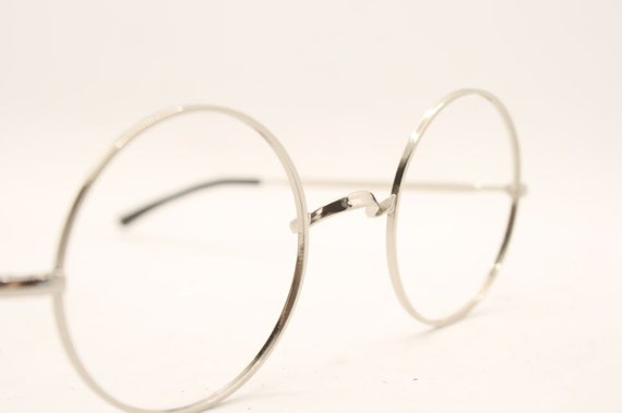 Unused Silver Round Glasses Frames lennon Retro E… - image 3