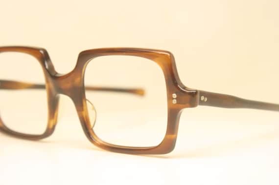 Unused Square Tortoise Vintage Eyeglasses Retro G… - image 4