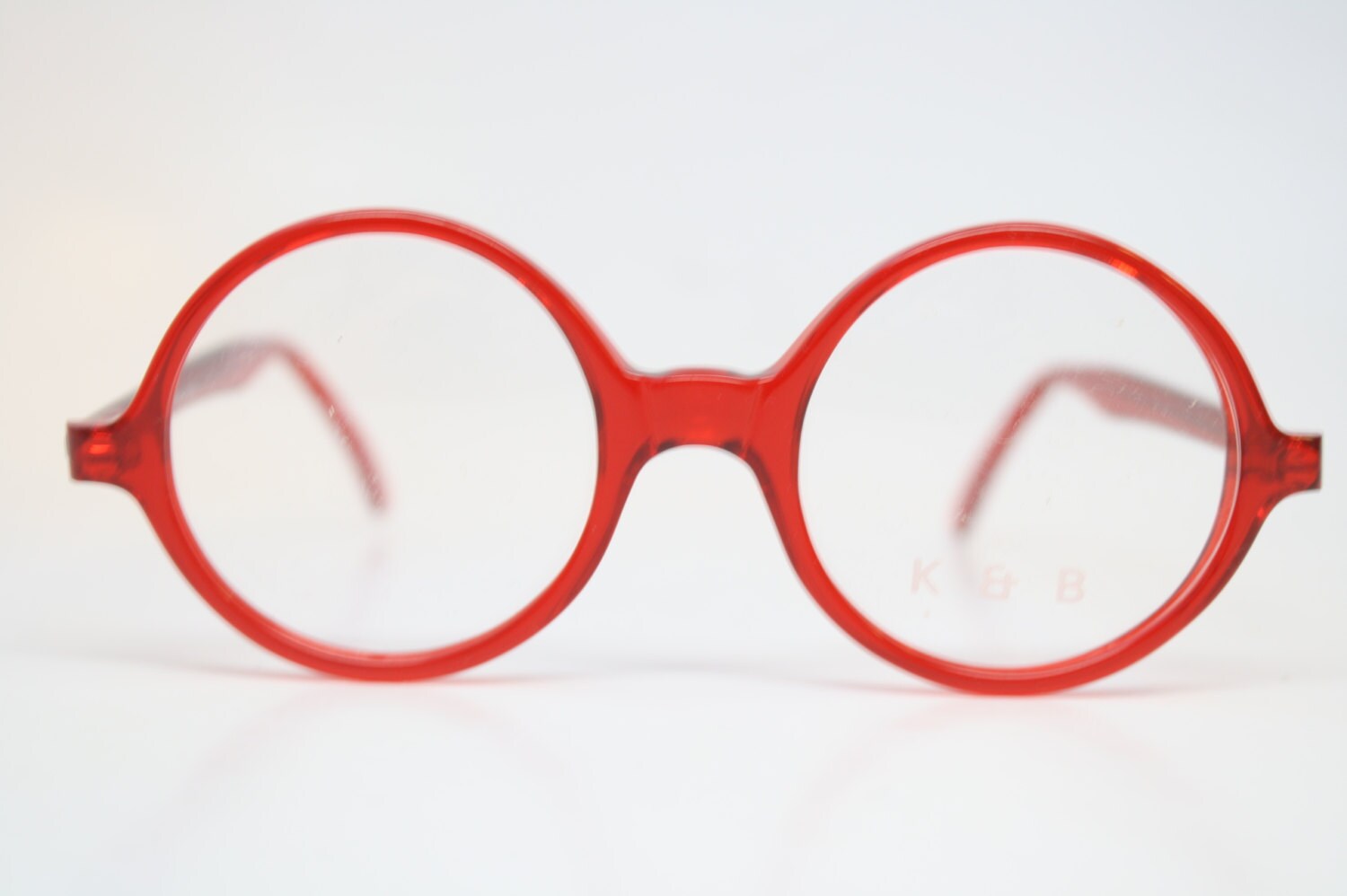 Vintage Glasses Frames Red Round Glasses vintage Eyeglass Etsy