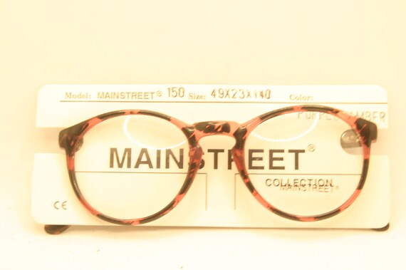 Vintage Eyeglass Purple Amber Frames Retro Glasse… - image 5