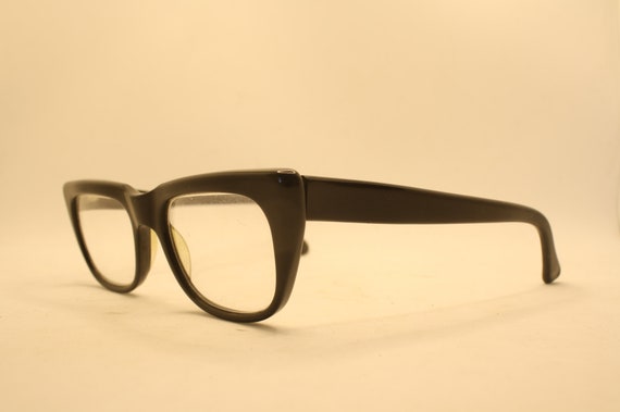 Black Retro Glasses Vintage Eyeglass Frames 1960'… - image 3