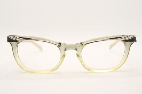 Combination Catseye Glasses vintage Eyewear Retro… - image 2