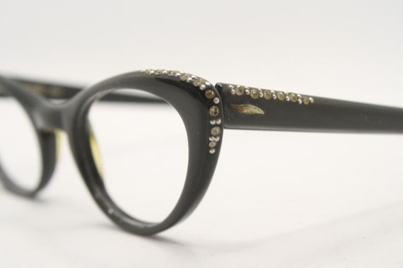 Small Gray Cat eye Glasses vintage Eyewear Retro … - image 4