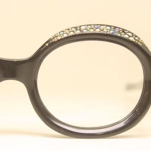 cat eye frames Black rhinestone vintage Eyewear