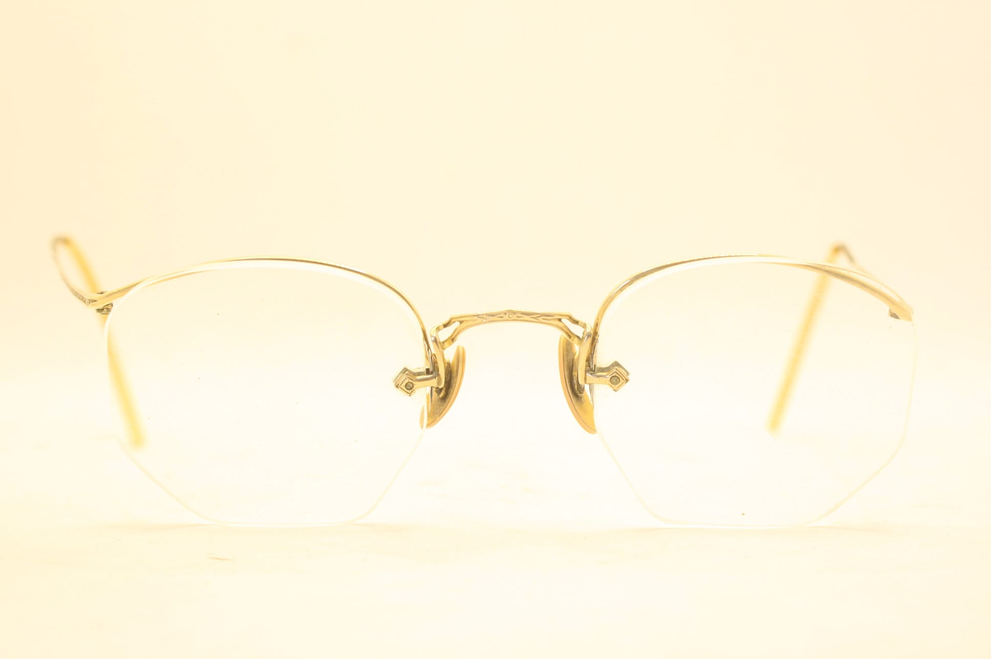 Semi rimless best sale glasses gold