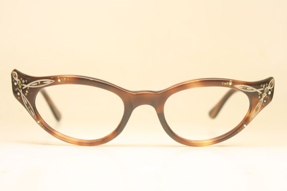 Unused Cat Eye Eyeglasses Vintage Eyewear Glasses… - image 2