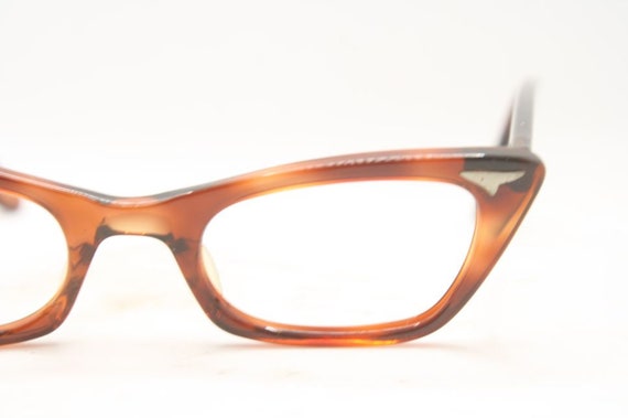Small Tortoise Unused Cat Eye Eyeglasses Vintage … - image 3